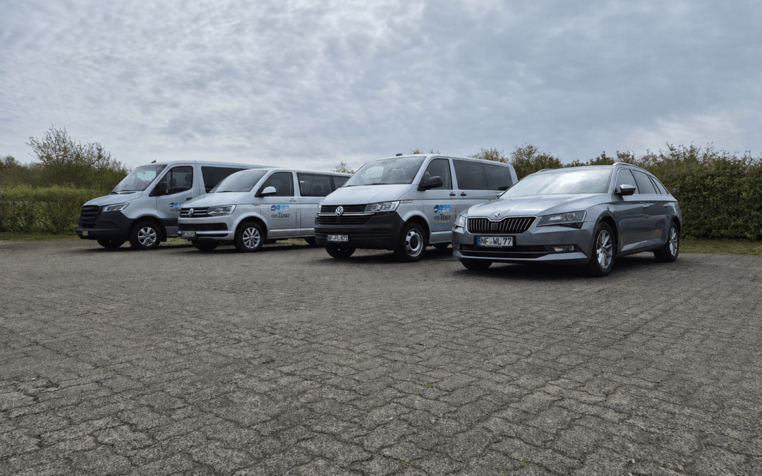 Fahrzeugflotte von onTour Fahr und Airportservice in Nordfriesland